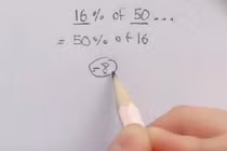 Cách tính nhẩm 16% của 50 thu hút gần 20 triệu lượt xem