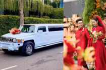 Dàn xe siêu sang tiền tỷ tại lễ rước dâu Midu và chồng thiếu gia 