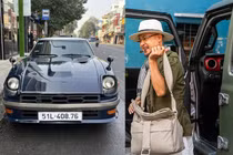 Qua Vũ lại chán siêu xe, cưỡi Nissan Datsun "cụ" 40 tuổi đi chơi Tết