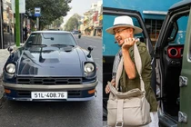 Qua Vũ lại chán siêu xe, cưỡi Nissan Datsun "cụ" 40 tuổi đi chơi Tết