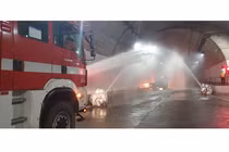 Xử lý tình huống cháy xe trong hầm Đèo Cả trong vòng 15 phút