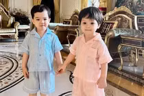 Khoe cặp song sinh, con trai bầu Hiển lộ không gian sống bạc tỷ