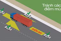 Kinh nghiệm “xương máu” khi lái ôtô gần xe container