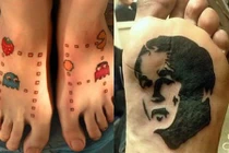 Mốt xăm hình quái lạ lên bàn chân gây sốt