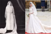12 váy cưới nổi tiếng nhất của các cô dâu Hoàng gia 