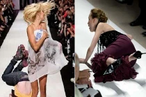 Pha hài hước khó đỡ trên sàn catwalk
