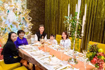 Không gian tiệc xa hoa trong biệt thự của Mr Đàm