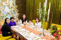 Không gian tiệc xa hoa trong biệt thự của Mr Đàm