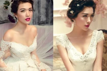 Ngắm Á hậu Đặng Thị Lệ Hằng làm cô dâu “cực” gợi cảm