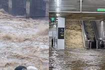 Khung cảnh không tưởng trong mưa lớn lịch sử 80 năm ở Hàn Quốc 