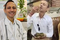 Bác sĩ ăn phân bò để "thanh tẩy trí não và tâm hồn"