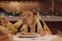 Cười té ghế xem chó ăn như người