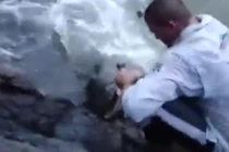 Thán phục chàng béo câu được cá khủng bên bờ suối