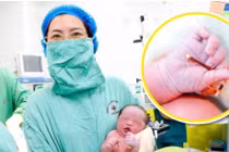 Bé trai nặng 3,8 kg chào đời cùng vòng tránh thai của mẹ