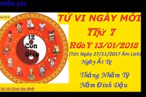 Video: Tử vi ngày 13/1/2018 cực chuẩn của 12 con giáp