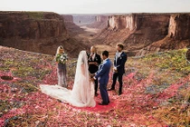 Ảnh lễ cưới siêu lung linh nhưng đầy mạo hiểm của cặp đôi Mỹ