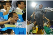 “Chộp” khoảnh khắc bầu Đức vỡ òa trong chiến thắng của U19