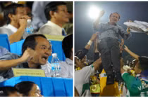 “Chộp” khoảnh khắc bầu Đức vỡ òa trong chiến thắng của U19
