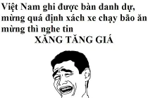 Ảnh chế giá xăng tăng trùng với trận VN-Arsenal