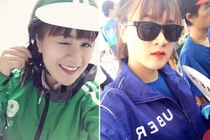 Than vãn ế khách 2/9, nữ tài xế Grabbike xinh đẹp gây sốt
