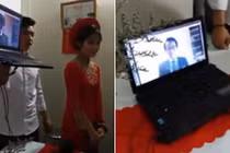 Đám hỏi qua màn hình máy tính độc nhất VN của cặp đôi yêu xa