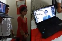 Đám hỏi qua màn hình máy tính độc nhất VN của cặp đôi yêu xa