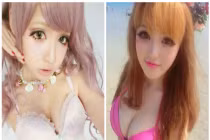 Nữ sinh Trung Quốc biến mình thành búp bê "sống"