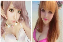 Nữ sinh Trung Quốc biến mình thành búp bê "sống"