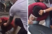 Bị đánh tới tấp vì sờ ngực phụ nữ giữa phố HN