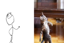 Khoảnh khắc mèo giống hệt nhân vật meme