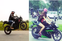 Gặp hot girl 9x cưỡi mô tô phân khối lớn gây sốt