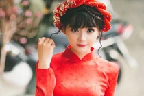 “Hot girl ảnh thẻ” đẹp khác lạ trong bộ ảnh Tết