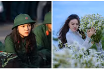 Chân dung nữ tân binh xinh đẹp nổi bật ngày nhập ngũ