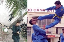 Dân mạng mê tít ảnh công an luyện tập võ thuật