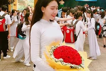 Em út trong nhà có "3 nàng tiên" nổi bật ngày cuối cấp