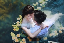 Ảnh cưới dưới nước như chốn bồng lai của cặp Hà thành