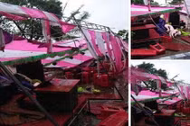 Dân mạng đăng ảnh rạp cưới... tan hoang sau bão số 2