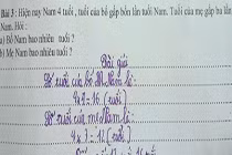 Dân mạng ngỡ ngàng với đề toán lớp 3