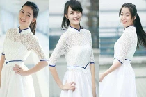 Vẻ tinh khôi của dàn nữ sinh trong đội nghi lễ trường ĐH