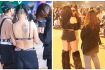 Khó coi thiếu nữ Hà thành mặc mát mẻ tới "Tiesto Vietnam 2017"