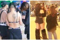 Khó coi thiếu nữ Hà thành mặc mát mẻ tới "Tiesto Vietnam 2017"