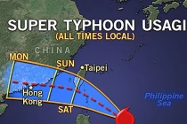 Siêu bão Usagi sẽ đổ vào miền Nam Trung Quốc?