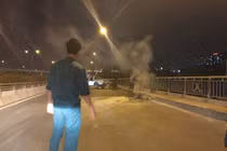 Xe máy cháy trơ khung khi đi “bão” sau U22 Việt Nam thắng Campuchia