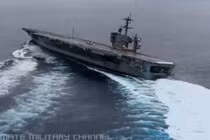 Ngơ ngác kỹ năng “Drift” của siêu hàng không mẫu hạm Mỹ