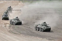 Ảnh diễn tập tranh tài pháo binh quốc tế ở Nga