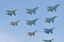 Hoàng tráng cuộc tổng duyệt duyệt binh của Không quân Nga 