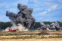 Mục kích chiến đấu cơ Nga không kích dữ dội ở Aviadarts