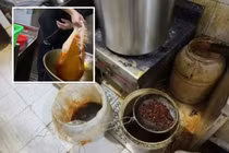 Kinh hãi nhà hàng dùng 'dầu nước bọt' chế biến đồ ăn cho khách