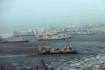 Ảnh hiếm về đội tàu đệm khí đổ bộ cực đông của Quân đội Triều Tiên