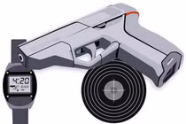 Kinh ngạc khẩu súng chỉ bắn được khi đặt cạnh đồng hồ